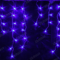 Гирлянда светодиодная ДОЖДЬ СИНИЙ/3м*0,7м ,100 лампочек, прозрачный провод/