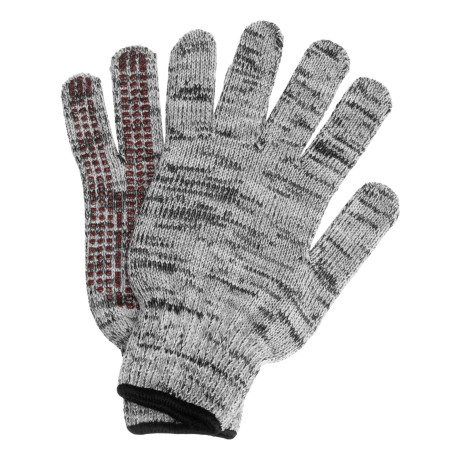 Перчатки трикотажные, акрил, усиленные, ПВХ-гель Протектор, цвет: мулине, 10 класс Сибртех