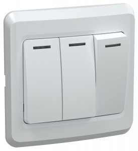 IEK ВЕГА ВС10-3-0-ВБ выкл. СУ 3 кл. 10А белый EVV30-K01-10-DM