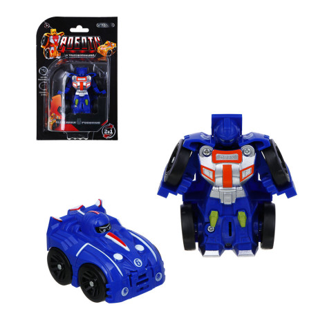 ИГРОЛЕНД Робот маленький, трансформируется в машину, ABS, 20х4,5х13, 4 диз.