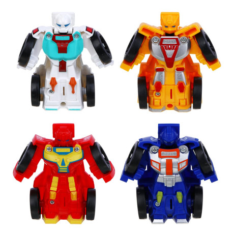 ИГРОЛЕНД Робот маленький, трансформируется в машину, ABS, 20х4,5х13, 4 диз.