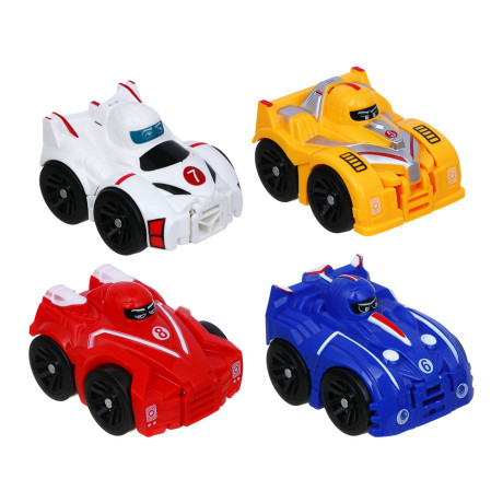 ИГРОЛЕНД Робот маленький, трансформируется в машину, ABS, 20х4,5х13, 4 диз.