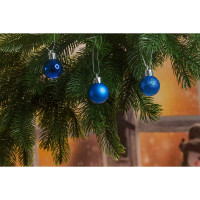 Шар Т555-4 9шт 3см(глянец/матов/блестки) Синий (400)