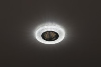 ЭРА DK LD1 WH св-к встр. MR16 GU5.3 220V круг, d100 мм прозрачная св/д подсветка 3W