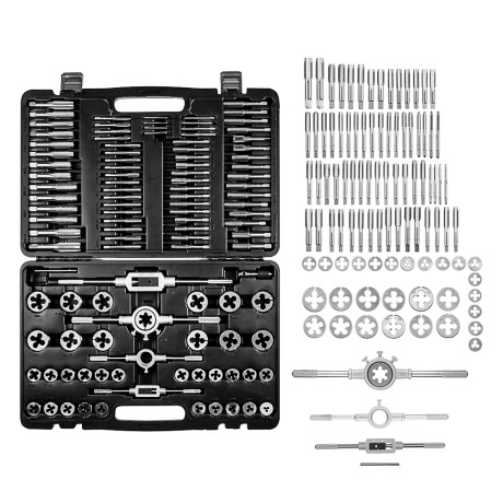 ЕРМАК Набор метчиков и плашек 110пр. в пластик.кейсе