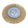 ЕРМАК PROFI Щетка дисковая для дрели, витая латунированная стальная проволока 0,3мм, 100мм