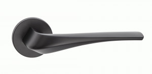 Ручка дверная компл.круг.основ. PUERTO Соффиони серия SLIM, черный INAL 547-06 slim B