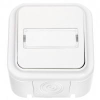 Bylectrica ПРАЛЕСКА АКВА выкл. 1 кл. ОУ с биркой с самовозвратом IP54 белый, (А110-743)