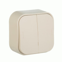 IEK QUTEO выкл. ОУ 2 кл. сл. кость 782232