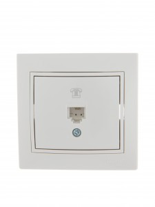 Lezard Мира роз. телеф. СУ 1 мест. бел. (RJ11) (корпус PC) 701-0202-137