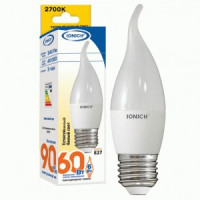 IONICH свеча на ветру C37 E27 6W(540lm) 2700К 2K 37x125 матов./пластик/алюм ILED-SMD2835-CW37 1633