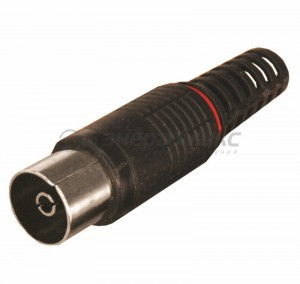 Гнездо TV антенное пласт.без пайки черн Rexant 05-2044-2