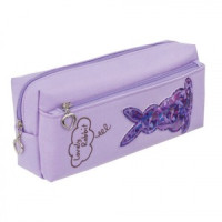 Пенал-косметичка ЮНЛАНДИЯ, 2 отделения, мягкий, &quot;Зайка&quot;, фиолетовый, 20х7х9 см, 228989
