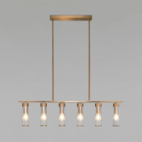 Eurosvet люстра 6x40W E14 860х100х900 металл прозрачный/латунь Oriens 60166 Умный дом a068073