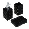 VETTA Стакан для ванной комнаты, керамика, 6,5x6,5x10,5 см, графит, глянцевый