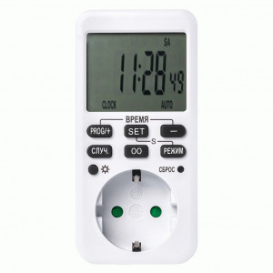 SmartBuy розетка-таймер суточный/недельный электронный, акк 3500Вт с обратным отсчетом SBE-STE2