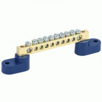 REXANT Шина N &quot;Ноль&quot; (нул.) 6х9мм 10 отв. 100A, инд.шк 11-2327