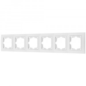 Bylectrica УЮТ рамка 6 мест. (с несъемной декор. рамкой), белый, (ЮЛИГ.735212.284-40)