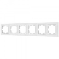 Bylectrica УЮТ рамка 6 мест. (с несъемной декор. рамкой), белый, (ЮЛИГ.735212.284-40)