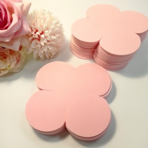 Uniel фоамиран для творчества, теплый розовый 9х9см 1мм. четырехлист.VR-FE7 42T10/S50X50/PWF007