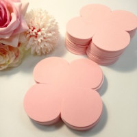 Uniel фоамиран для творчества, теплый розовый 9х9см 1мм. четырехлист.VR-FE7 42T10/S50X50/PWF007