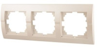 Lezard DERIY рамка 3 мест. горизонт. перламутр
