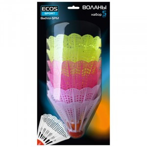 Воланы 5шт/уп, цена за уп, BL BadVol-5PM Ecos 323117