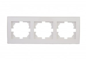 Lezard RAIN рамка 3 мест. горизонт. бел. (PC) 703-0202-148