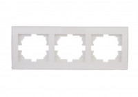 Lezard RAIN рамка 3 мест. горизонт. бел. (PC) 703-0202-148