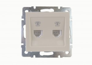 Lezard RAIN мех. роз. телеф. СУ 2 мест. крем (корпус PC) 703-0388-138