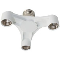 Ecola переходник с цоколя E40 на 3хE27 Широкий Белый A8T37WEAY