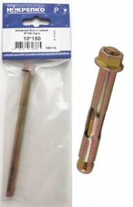 Анкерный болт с гайкой 10*150 (1 шт BL) (цена за шт) НАКРЕПКО 106113