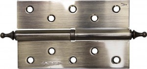 Петля дверная разъемная ЗУБР "ЭКСПЕРТ", 1 подшипник, цвет ст. латунь (AB), левая, с крепежом, 125х75