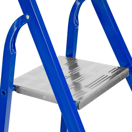 Стремянка, 9 ступеней, стальной профиль, алюминиевые ступени Сибртех