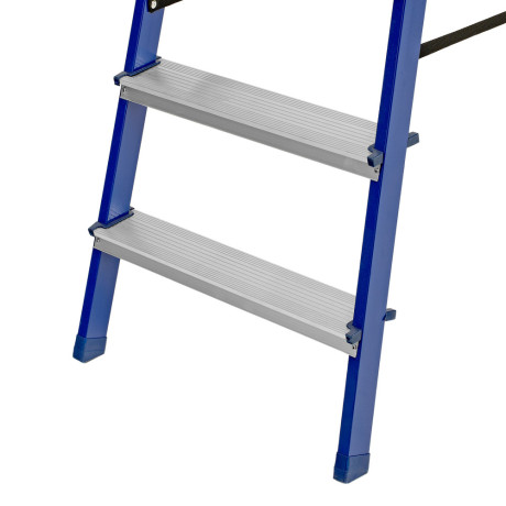 Стремянка, 9 ступеней, стальной профиль, алюминиевые ступени Сибртех