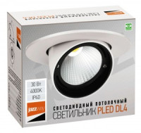 Jazzway св-к встр св/д даунлайт 30W(2750Lm 24°) 4000K 4K поворот.белый 138x95 IP40 PLED DL4 .5021907
