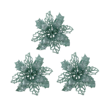 СНОУ БУМ Цветы на проволоке 10x10 см, 3 шт