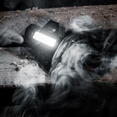 ЕРМАК Фонарик налобный, 800мАч, 1 COB, 1 LED, 8х3 см, 2 режима, пластик