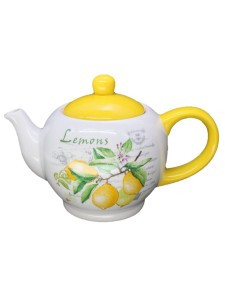 Чайник заварочный 950мл Лимоны керамика П/У (кратность 6шт!!!) МФК MFK21083