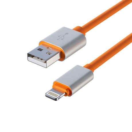 BY Кабель для зарядки Orange  iP, 1м, 2А, оранжевый