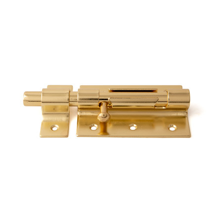 Шпингалет (засов) Апекс DB-02-100мм-G (золото) Прямой  \5  (60)