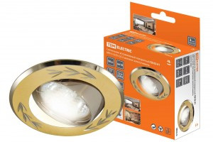 TDM GU5.3 MR16 50W св-к встр 02-01 поворот 12/220В мат зол/ник литая сталь (10!) SQ0359-0002