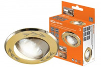 TDM GU5.3 MR16 50W св-к встр 02-01 поворот 12/220В мат зол/ник литая сталь (10!) SQ0359-0002