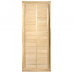 Дверь деревянная глухая с фольгой 20,2кг/1,7х0,7м липа/короб липа 34020 Банные штучки