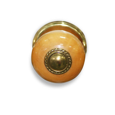 Ручка-кнопка дерево/металл с пуговкой (светлая)  \30