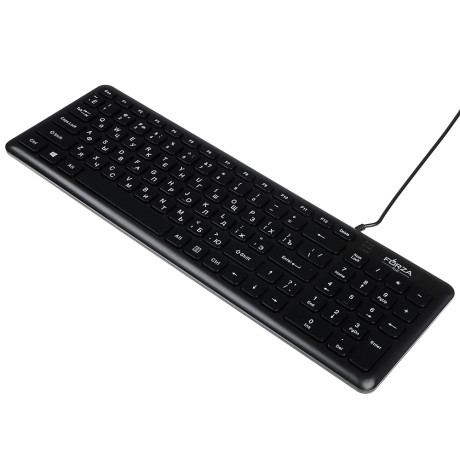 FORZA Клавиатура проводная, черный, 382x126x21.3мм, кабель 150см