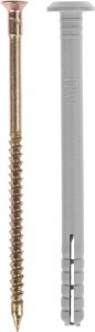 Дюбель-гвоздь ЗУБР "МАСТЕР" полипропилен., грибовидный бортик, 6 x 80 мм, 950 шт
