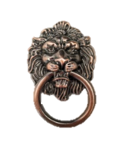 Ручка мебельная Лев 1 металл бронза 65мм