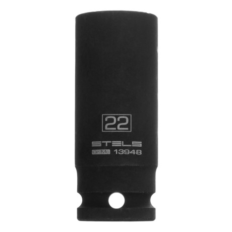 Головка ударная удлиненная шестигранная, 22 мм, 1/2, CrMo Stels