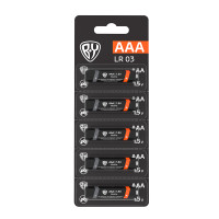 BY Батарейка AAA (LR03) 1шт в отрывном блистере, щелочная 1.5V, цена за 1шт